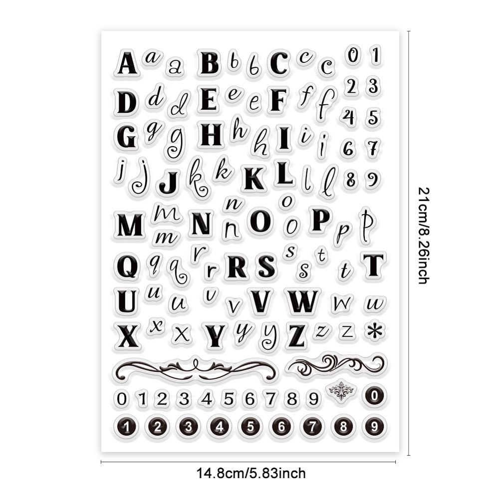 PVC Stamps for DIY Scrapbooking Photo Album Decorative Cards Making Stamp Sheets Film Frame Letter 21x14.8x0.3cm