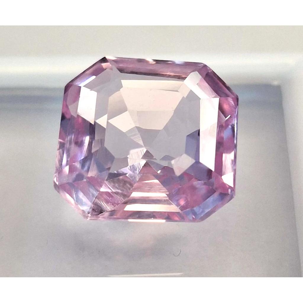 Fabulous Natural Light Pink Sapphire 9-11 Ct Asscher Cut Certified Gemstone