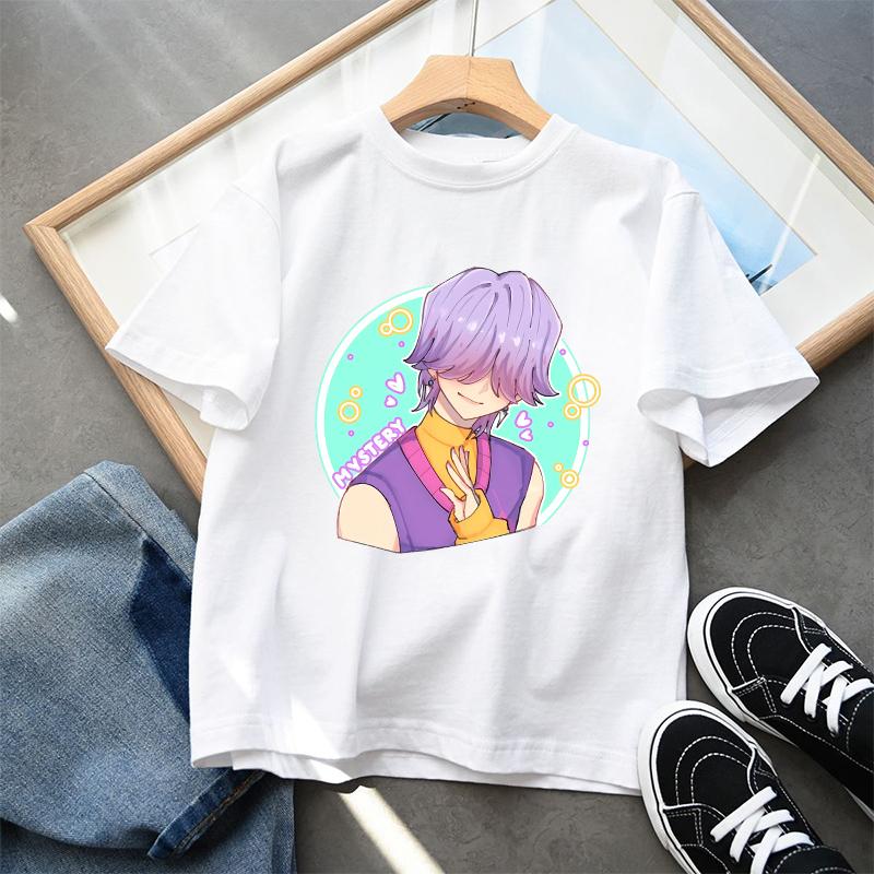 KPop Demon Hunters Child T-shirt Anime Character Print Short Sleeve Tees Girls' Summer Casual Tops Kids Birthday Gifts