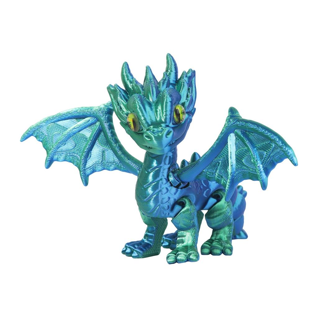 3D Printed Western Dragon Small Flying Dragon Joint Movable Model Ornament Toy