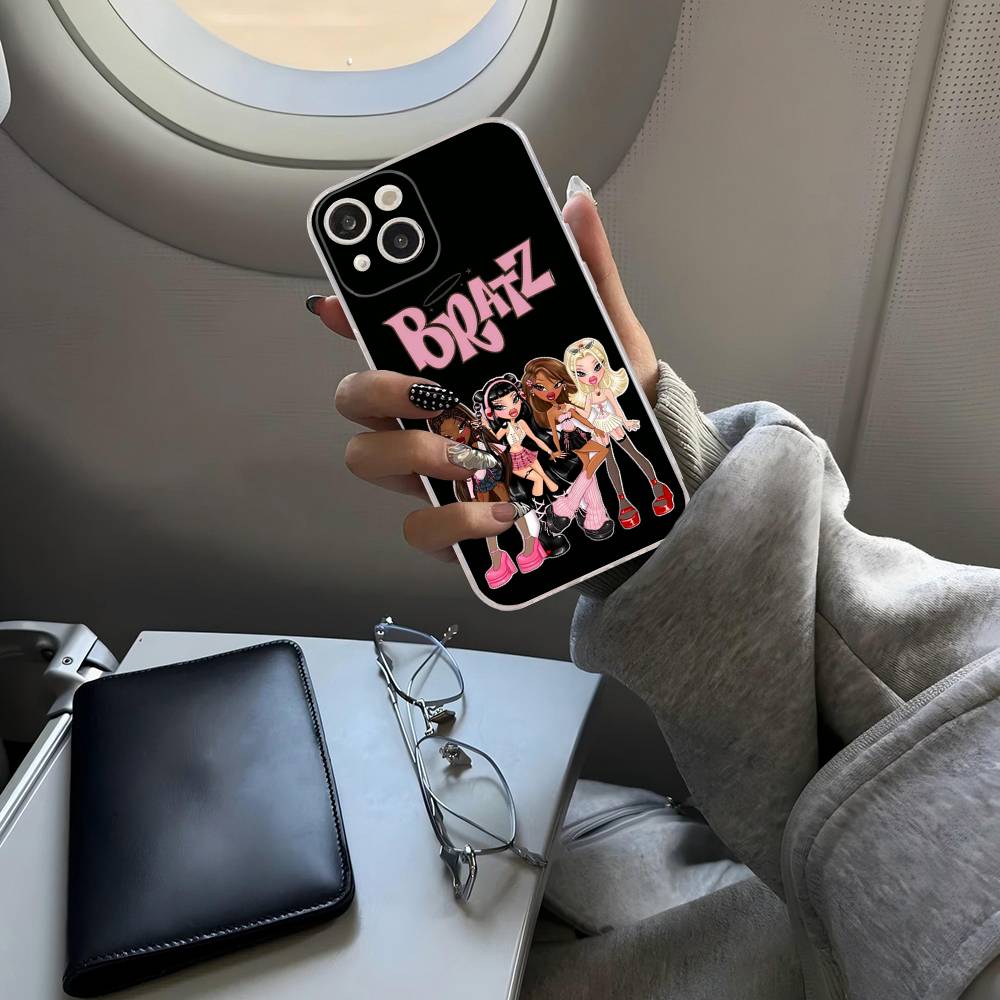 Чехол для телефона B-Bratzs для iPhone 17 16 15 14 13 11 12 Pro Max 16 Plus Прозрачный
