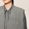 LESS 2024 Autumn Collarless Loose Mid-length Vest