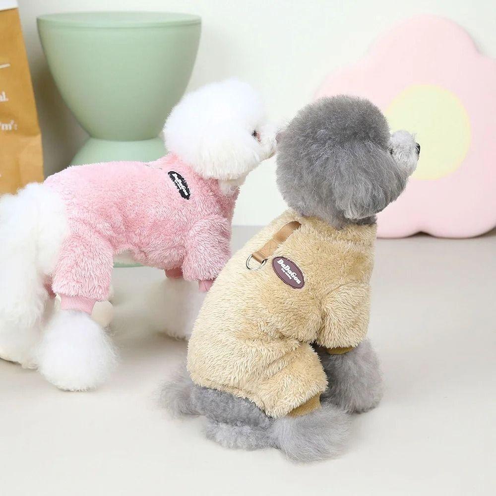 Coat Dog Jumpsuit Warm Winter Pet Costume Plush Puppy Pajamas Poodle