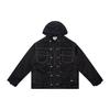 Dickies Куртка-бомбер с капюшоном на молнии с имитацией многослойности Унисекс куртки Черная DK009438BLK