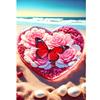 Романтический пляж 5D DIY Алмазная картина Бабочка Роза Любовь Пейзаж Полный Круглый Алмазная вышивка Мозаика Вышивка крестом