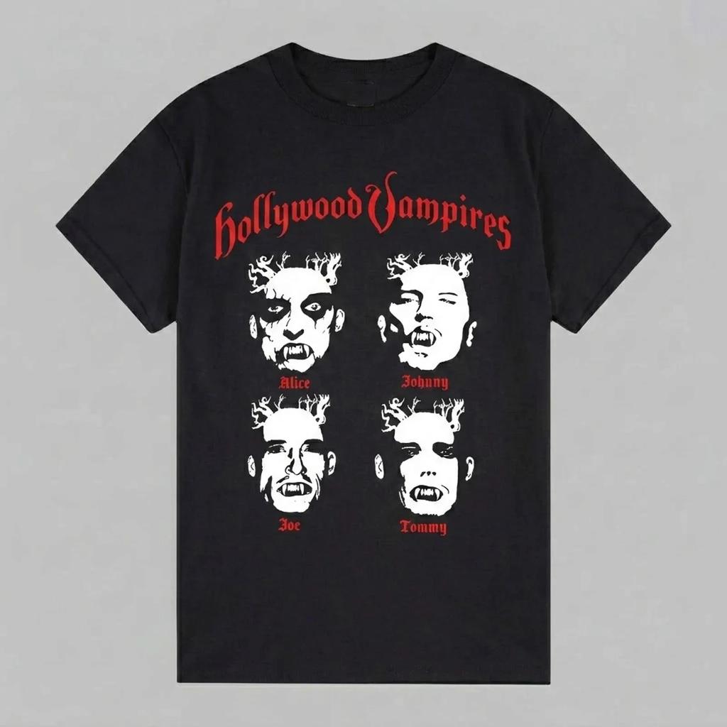 Hollywood Vampires 2026 Tour T-Shirt Cotton Unisex Vintage Gift