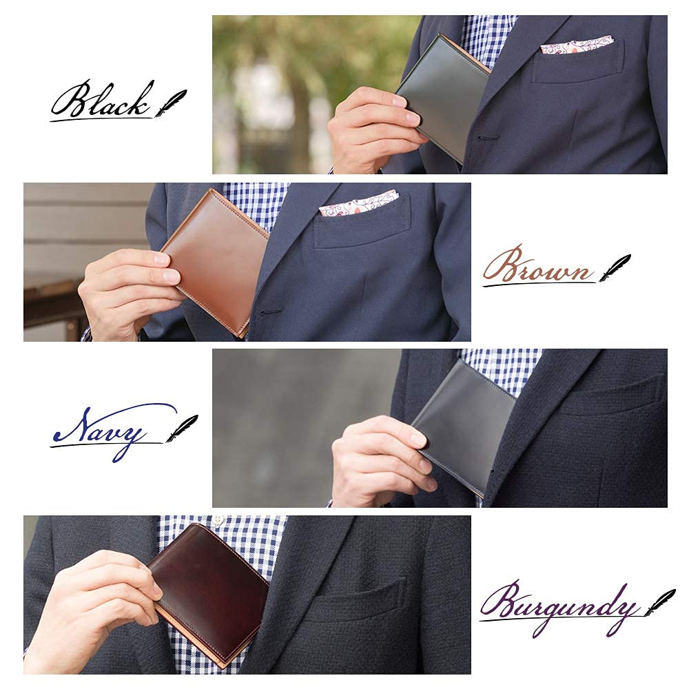 Кошелек Kerl Двойной кошелек Cordovan Кошелек для монет Бесплатная гравировка имени Kerl Подарок на день рождения [Glücklicher Kerl] Glücklicher Мужской Glücklicher