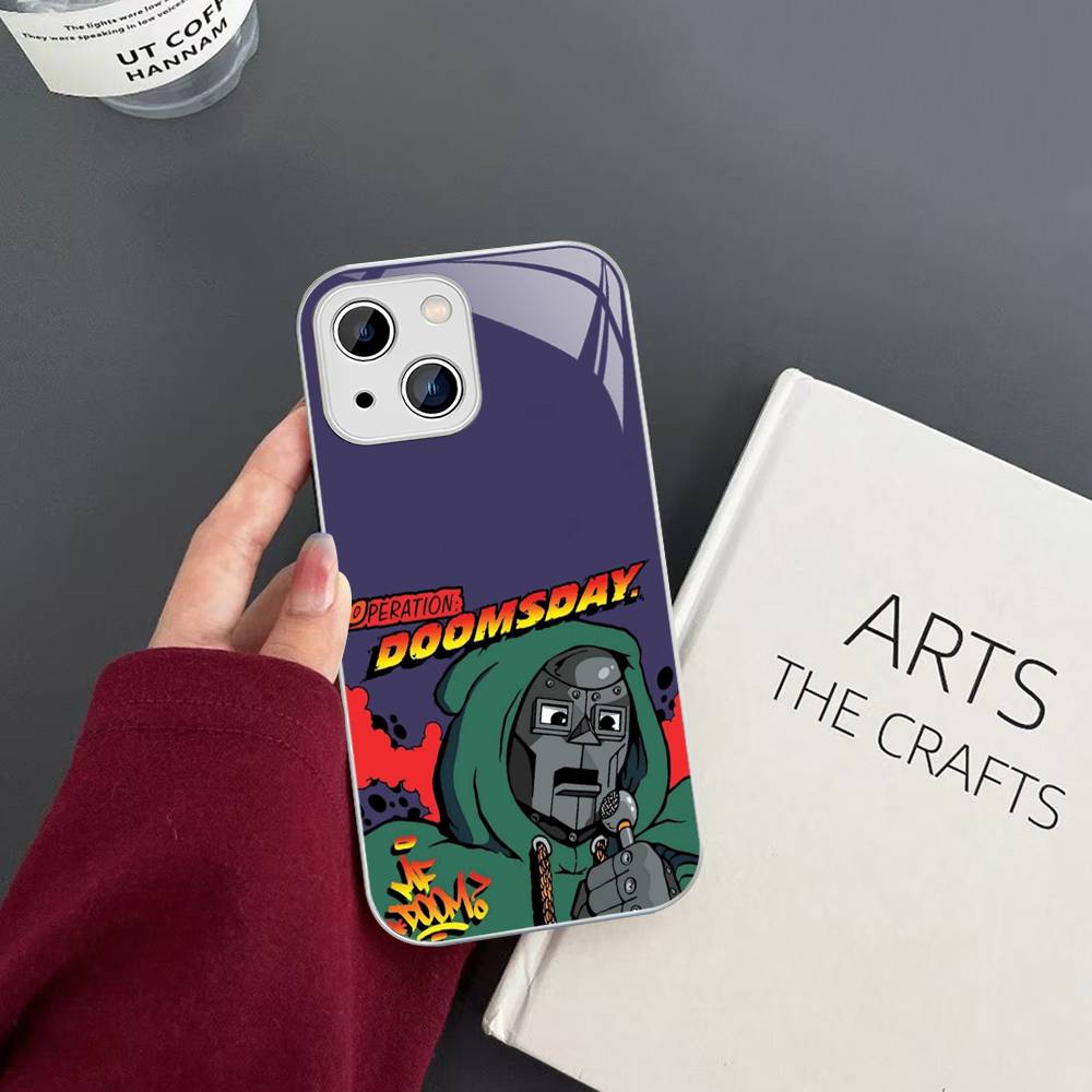 M-MF D-DoomS Ремешок Для IPhone 14 13 12 Mini 11 Pro XS Max X XR 14 Plus Чехол из Закаленного Стекла