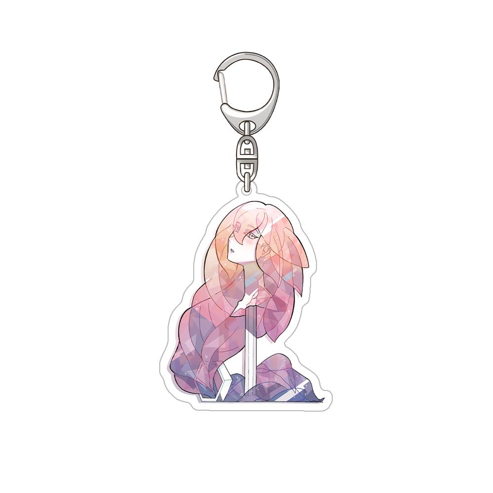 Land of the Lustrous Phosphophyllite rutile amethyst Obsidian Yellow diamond Ghost quartz Acrylic Keychain Bag pendant Fans Gift