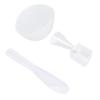 3pcs Face Mask Bowl Spatula Set Measuring Spoon Soft Silicone Washable Reusable Skin Care Clay Mask