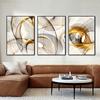 Black Gold Line Abstract Wall Art Canvas Painting Nordic Minimalist Posters and Prints Modern Picture for Living Room Home Decor