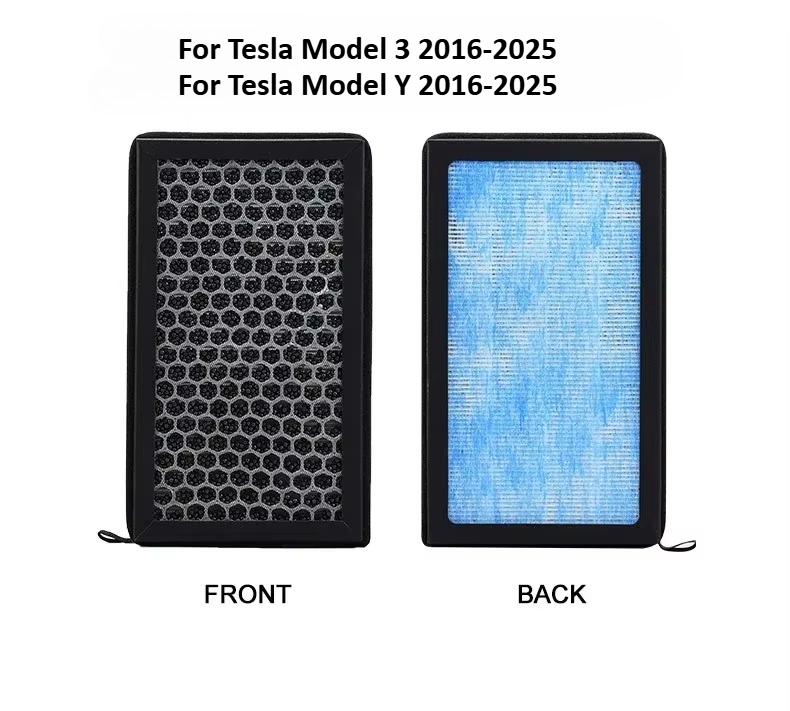 For Tesla Model 3 Model Y Juniper HEPA N95 Carbon Activated PM2.5 Cleaner Air Filter Conditioner Replacement Kit Car Accessories