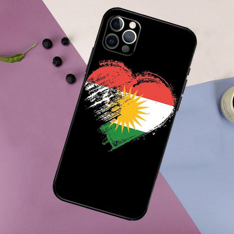 Чехол для телефона с флагом Курдистана для iPhone 16 15 14 13 12 11 17 Pro Max 13 mini 16 Plus 16e 17 Air Бампер Чехол