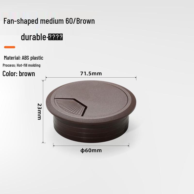 Desk Cable Management Box, ABS Plastic Round Cable Hole Cover, Decorative Wire Box