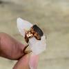 Rose Quartz Rough Ring Smoky Quartz Ring Electroformed Copper Gemstone Ring Handmade Jewelry Adjustable Ring Copper Jewelry Gifts For Mother