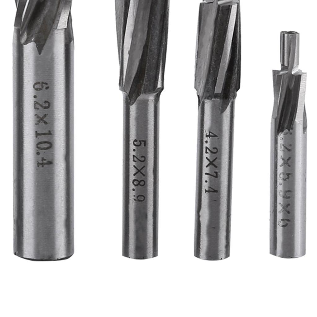 5 шт. Концевая фреза с зенковкой, сверла для пазов, инструмент M3 M4 M5 M6 M8, сверла, фрезерные биты