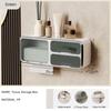 Bathroom Tissue Box Face Towel Storage Box Waterproof Wall Mounted Non Perforated Clean Face Towel Makeup Cotton Storage Rack