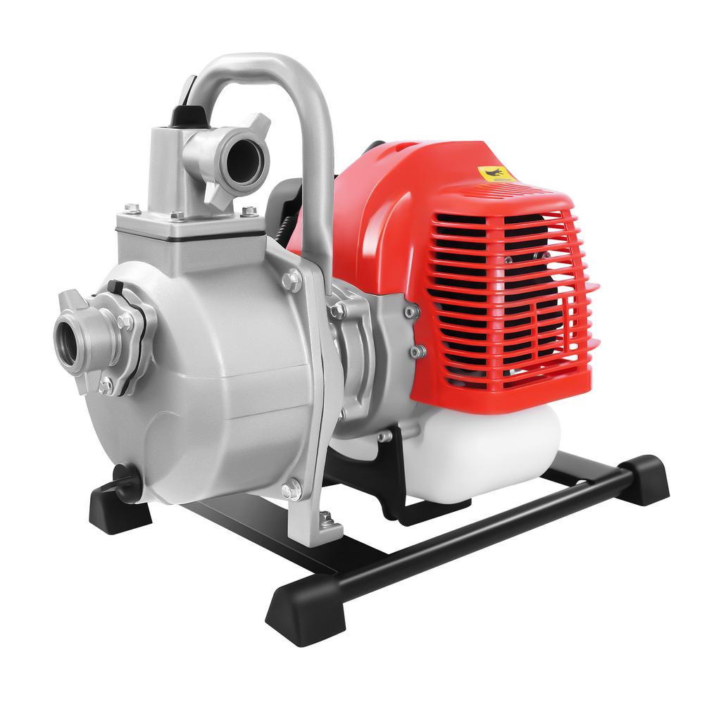 2-Stroke Portable Water Pump, 43cc Gasoline Engine Water Transfer Pump, 1.7HP Manual Start Portable Pump for Farm Irrigation
