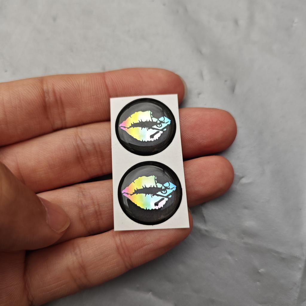2 pieces - Lipprint Love Style Car Badge Stickers, suitable for all car decoration accessories