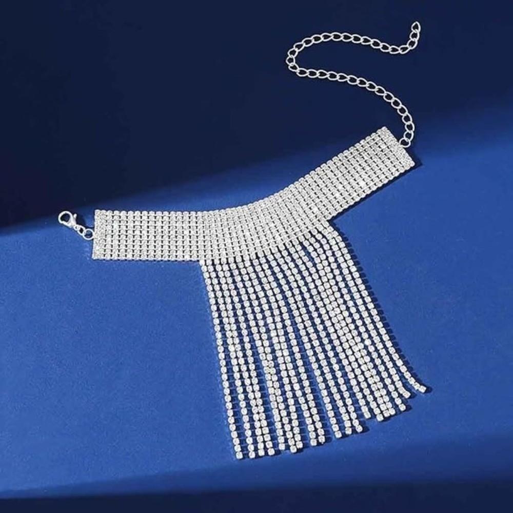 1 Pc Silver/Gold Rhinestone Anklet Shiny Rhinestone High Heels Anklet Women Leg Jewelry Accessory