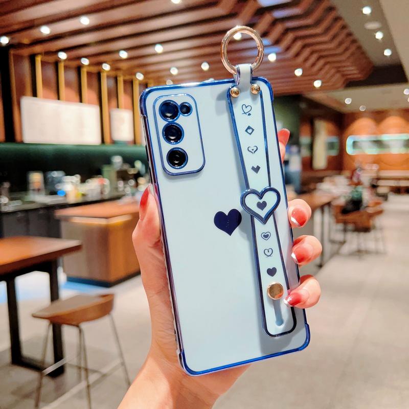 Чехол-браслет с покрытием в виде сердца для Samsung Galaxy S23 S22 Ultra S21 Plus S20 Fe A14 A34 A54 A13 A23 A33 A53 A52, мягкий силиконовый чехол для iphone 14 13 12