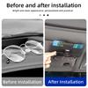 Car Leather Shield-Shaped Double-sided Card Holder Visor Sunglasses Clip For Volvo XC60 C30 T6 S60 C70 XC40 V40 XC70 AWD V90 S90