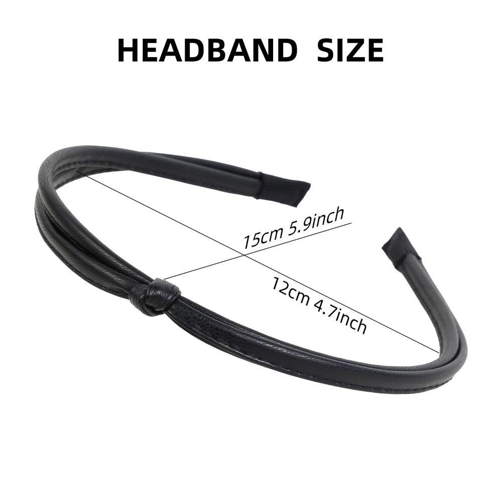 Cute Leather Headband Black Brown White Hair Accessories Fashion Hair Hoop  Girl Women