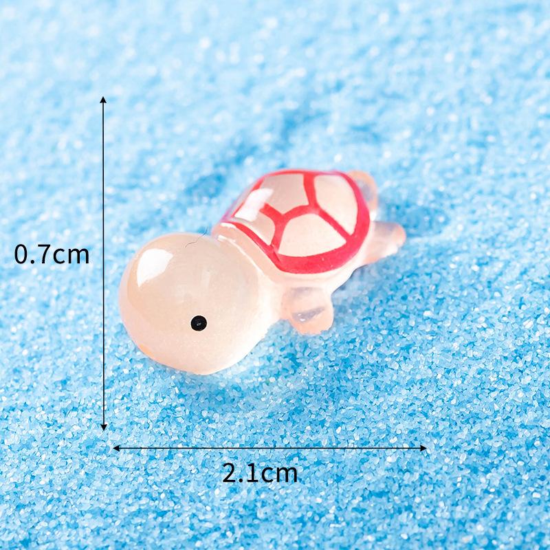 Микропейзаж Светящаяся в темноте черепаха Смола Украшения для глухих сумок Аксессуары Пейзаж для аквариума Черепаха Украшение для стола