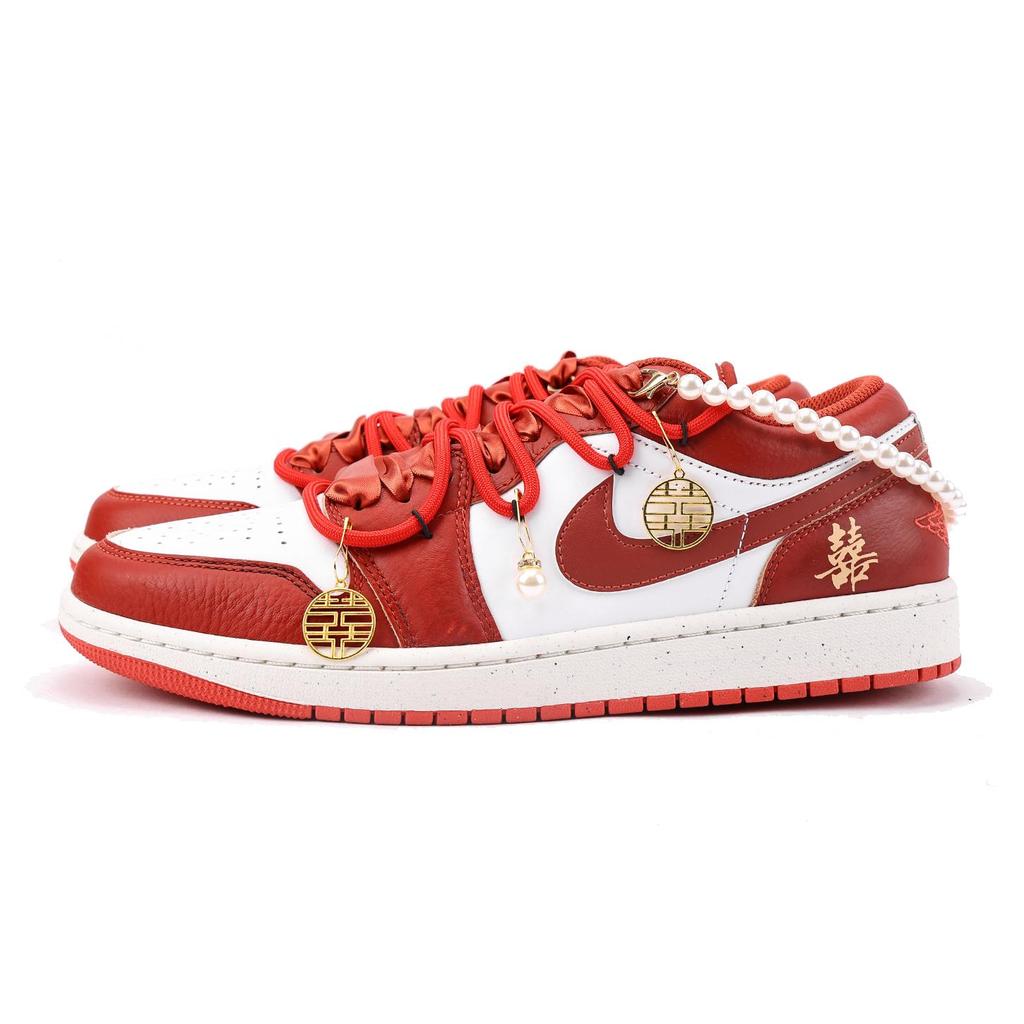 Jordan Air Jordan 1 Винтажные Баскетбольные Кроссовки Мужские Низкие Красные Белые FJ3459-160(Team59-SBOX)