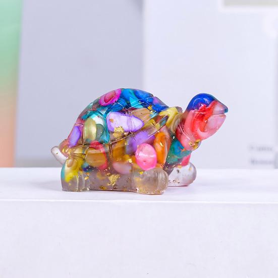 Mini Crystal Turtle Statue Reiki Stone Tortoise Figurine Amulet Turtle Fengshui Sculpture for Home Office Desk Shelf Decoration