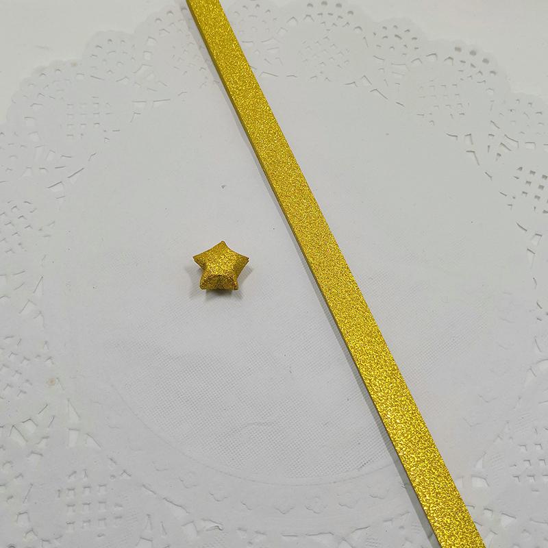 Glitter Origami Wishing Stars: Handmade Five-Pointed Colored Paper for Star Folding with Optional Colors