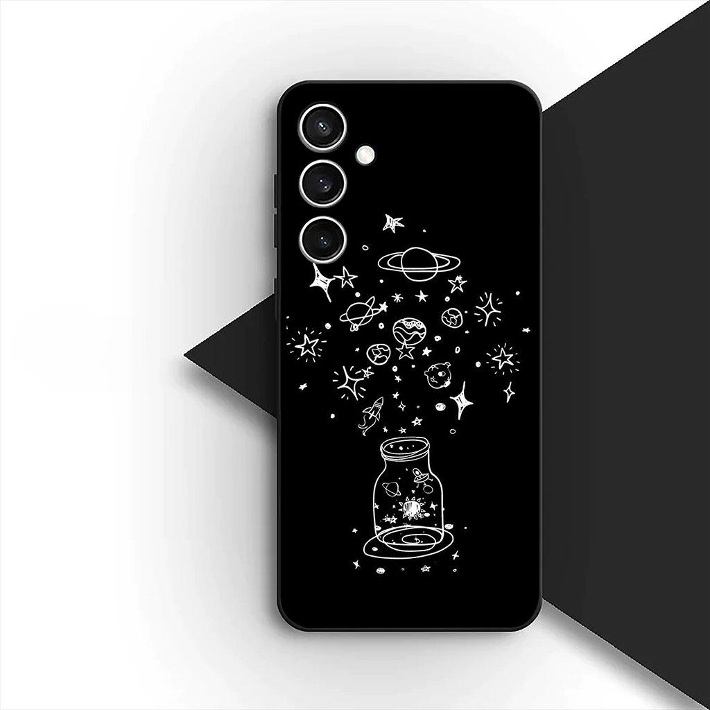 Чехол для телефона Apple iPhone 16 14 15 Plus 11 Pro Max 16E ProMax + 16Plus 15+ 14+ Мягкий чехол Луна Астронавт Вселенная Галактика Звезды