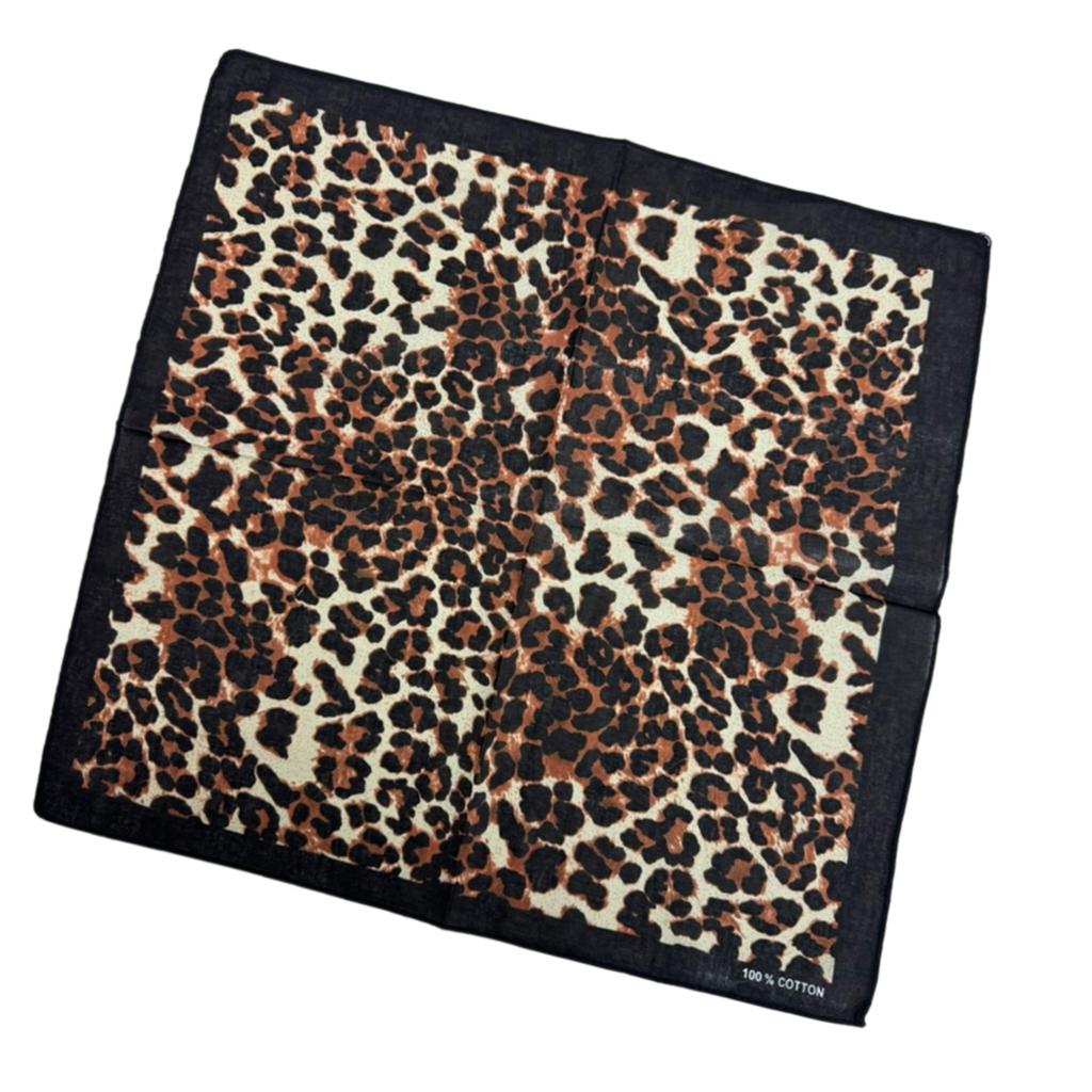 Multiuse Leopard Pattern Bandanas for Formal Occasion Digital Print Head Cover Outdoor Activity Cycling Hiking Head Wrap