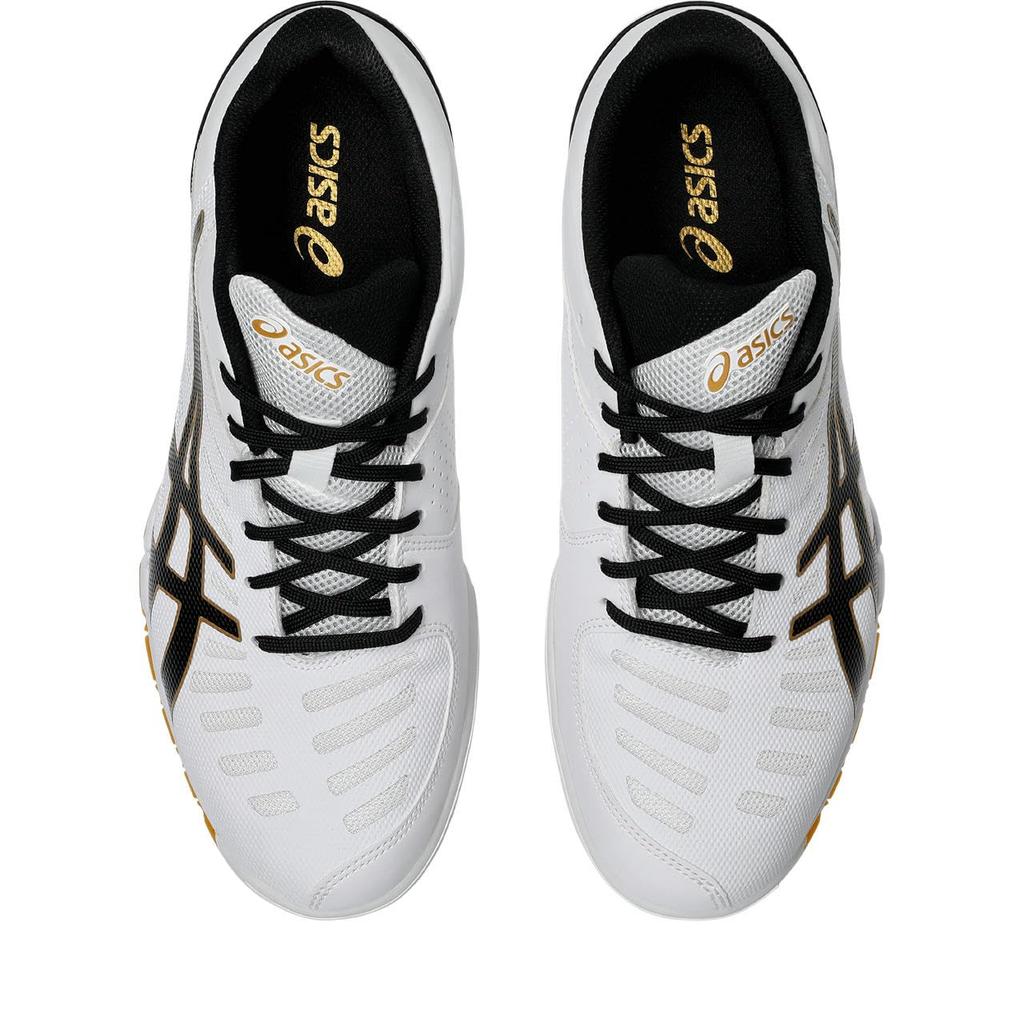 ASICS Attack Excounter 2 Unisex Indoor Court Sneakers White Black 2E Wide HM4751 23.5cm