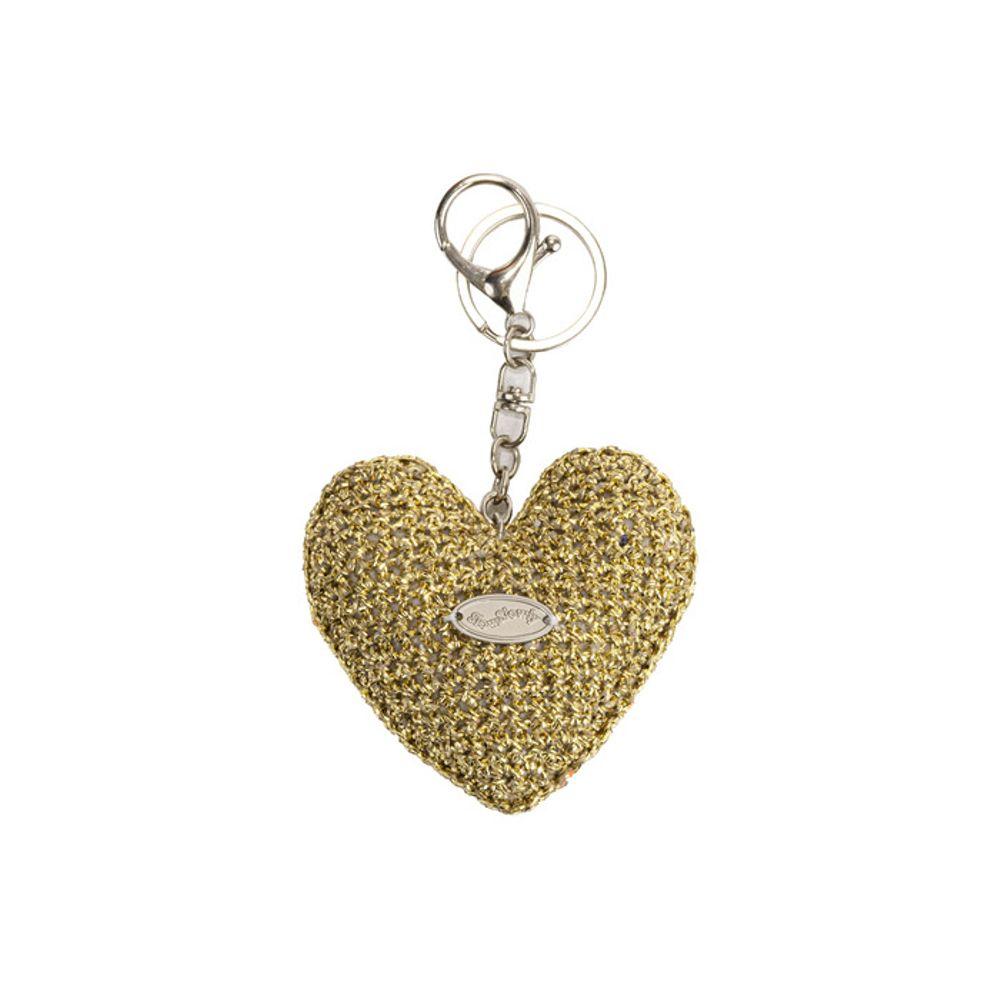 Slowslowly No.217 / Chubby Metallic Heart Key Ring _ Gold