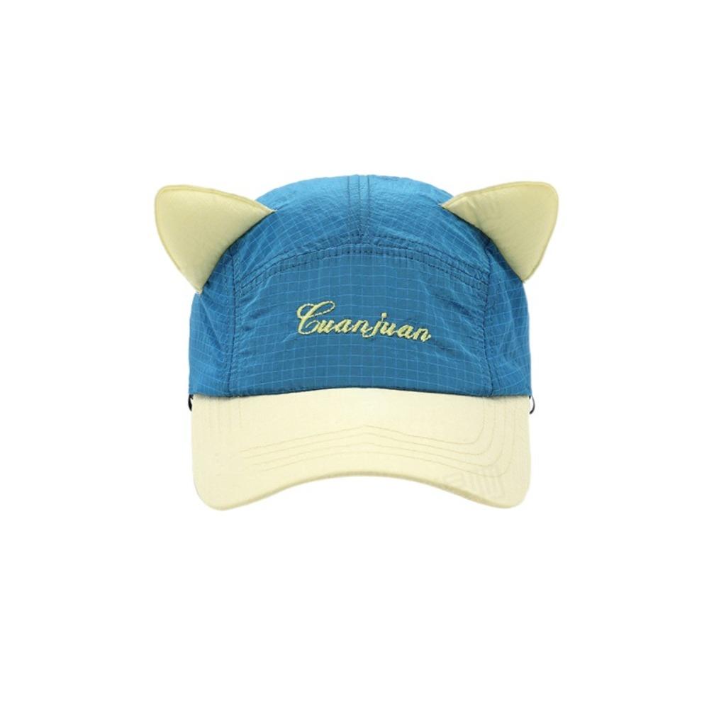 Reverse Wear Sunglasses Pilot Hat Cat Ears Sunshade Hat Unisex Cute Baseball Hat Summer