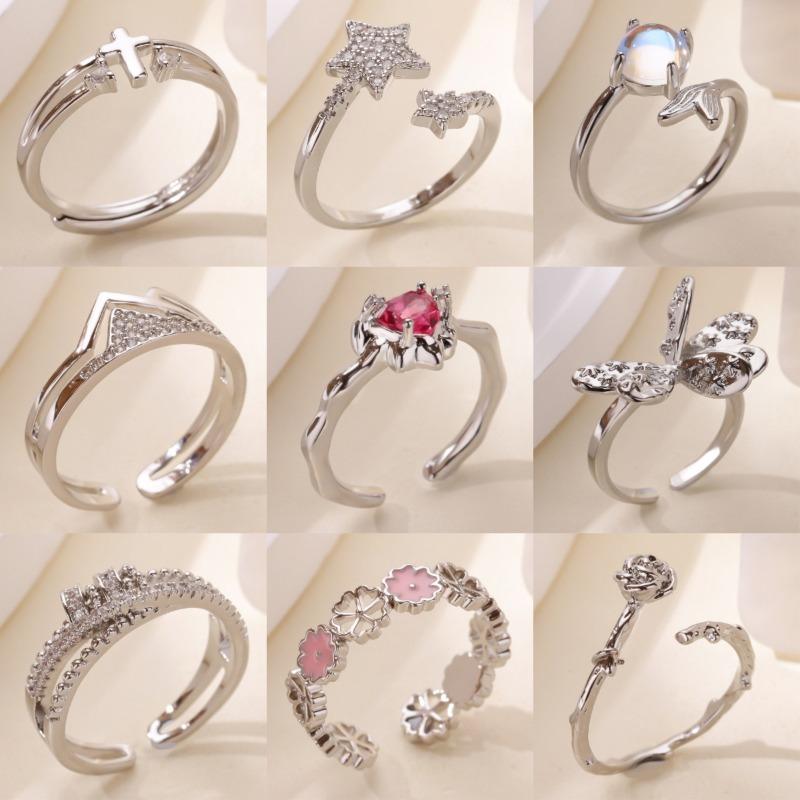 Популярное женское кольцо с позолотой k, кольцо-крест с бриллиантовой вставкой, регулируемое и простое