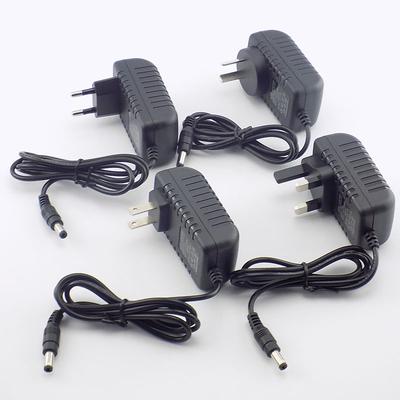 AC DC 12 В 2A 2000ma Адаптер питания EU UK AU US PLUG 5,5*2,5 мм Настенное зарядное устройство для светодиодной ленты лампы камеры видеонаблюдения
