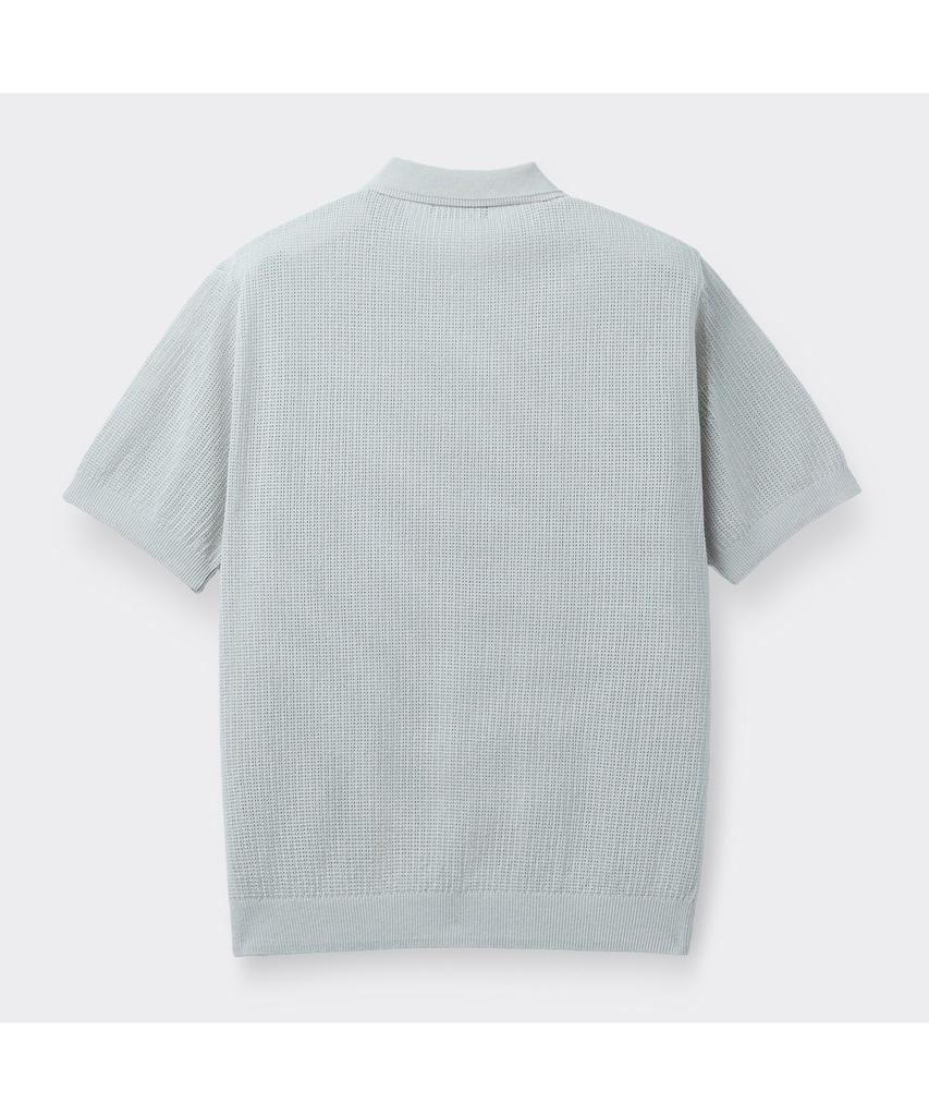 Keoseuuteommellou Gray Textured Classic Collar Sweater Cwwam26412Gyl