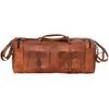 Men Goat Leather Travel Gym Bag Luggage Genuine Vintage Duffel New Brown