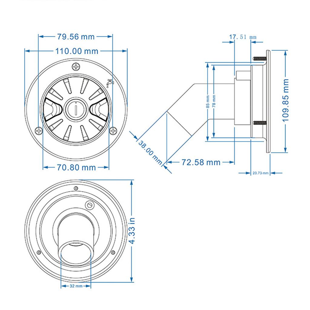 Запираемая крышка гравитационного водозаборника с замком, запираемый фильтр люка для лодки-дома, кемпера, прицепа-каравана