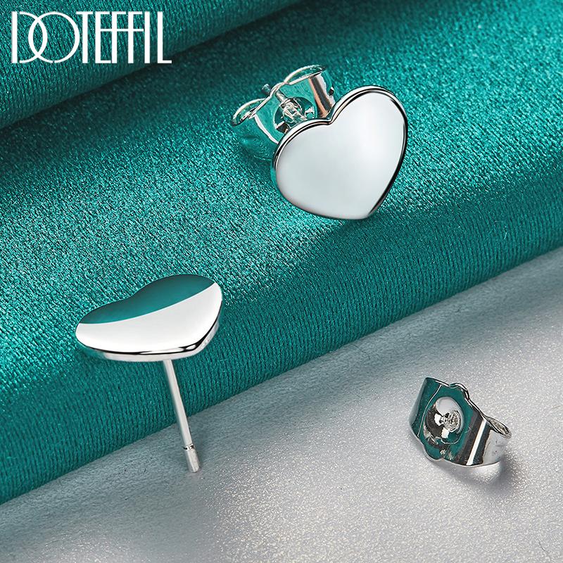 Серьги в форме сердца из стерлингового серебра 925 пробы. Модные свадебные украшения.