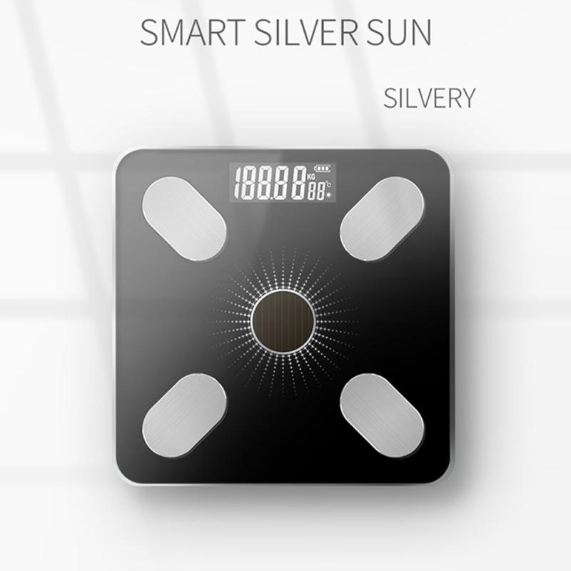 Приложение для солнечной зарядки, Bluetooth, интеллектуальный электронный баланс веса, поддержка весов для жира