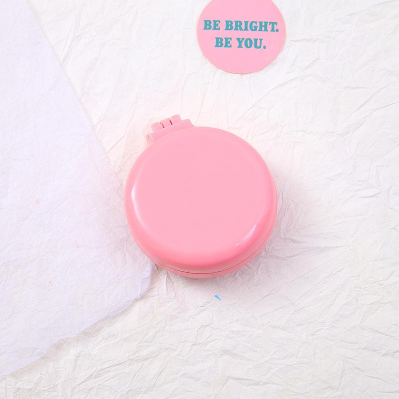 Cute Candy Color Mini Folding Cushion Comb with Mirror - Portable Massage Hairbrush