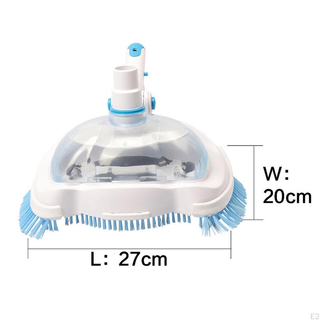 1pc Heavy Duty Swimming Pool Vacuum Cleaning Brush Head with Side Rotatable Hose Adapter