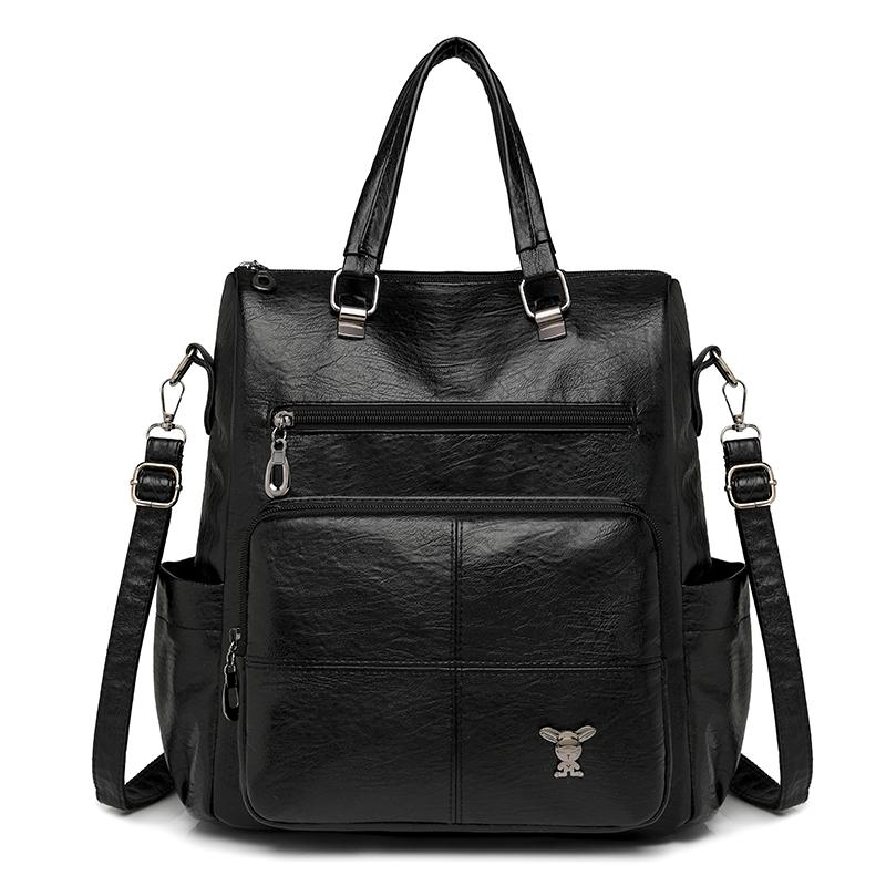 Большая вместительная сумка, многофункциональный рюкзак, женская сумка через плечо из мягкой кожи