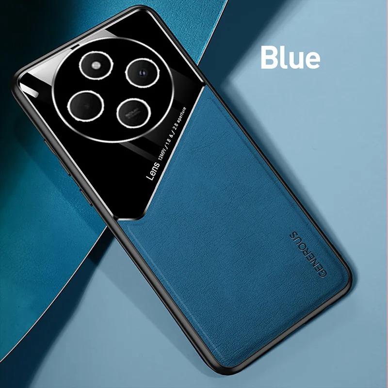 Кожаный чехол с текстурой для Xiaomi Redmi 14C 4G Poco C75 с автомобильным магнитным держателем-присоской Coque Fundas Capa
