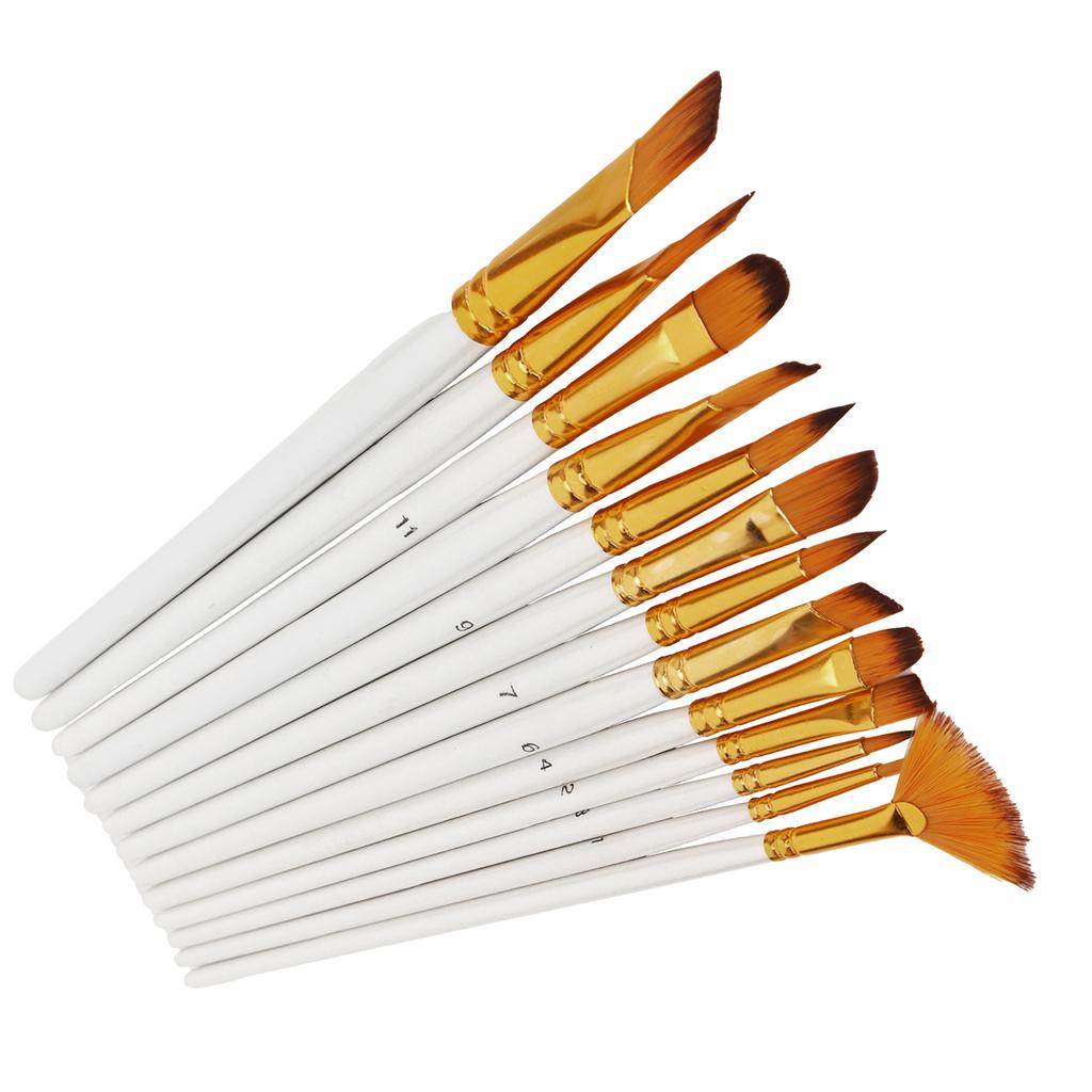 13 шт. кисти для художника, набор нейлоновых ручек, комбинированный жемчужно-белый стержень, инструмент для акварельной акриловой живописи