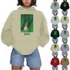 Women's Fashionable Casual Hooded Long Sleeved Printed Sweatshirt