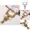 Ethnic Style Simulation Gemstone Decoration Women Necklace And Earring Set